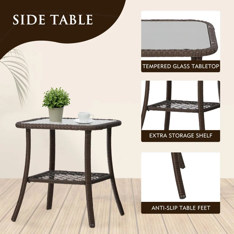 7-Piece Patio Furniture Set with Swivel Chair