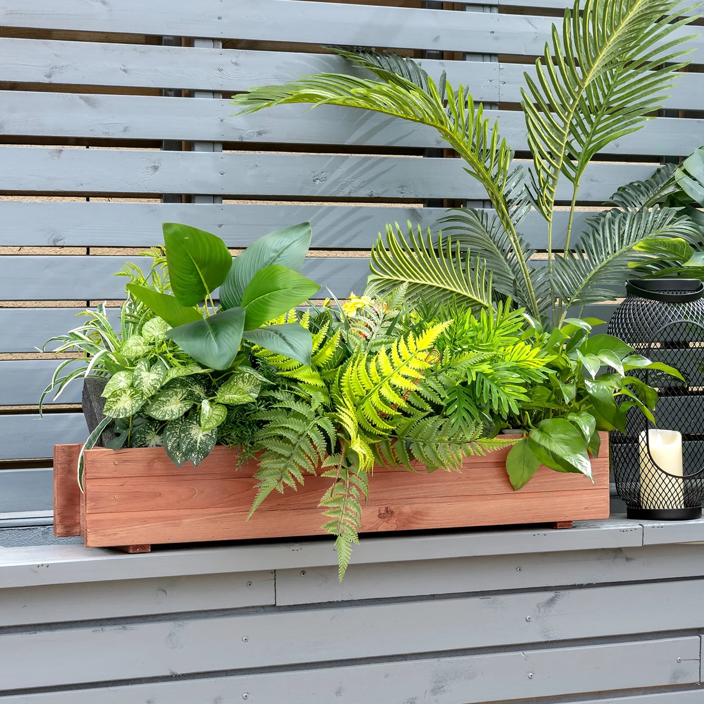36 Inch Wooden Flower Planter Box Garden Yard Decorative Window Box Rectangular