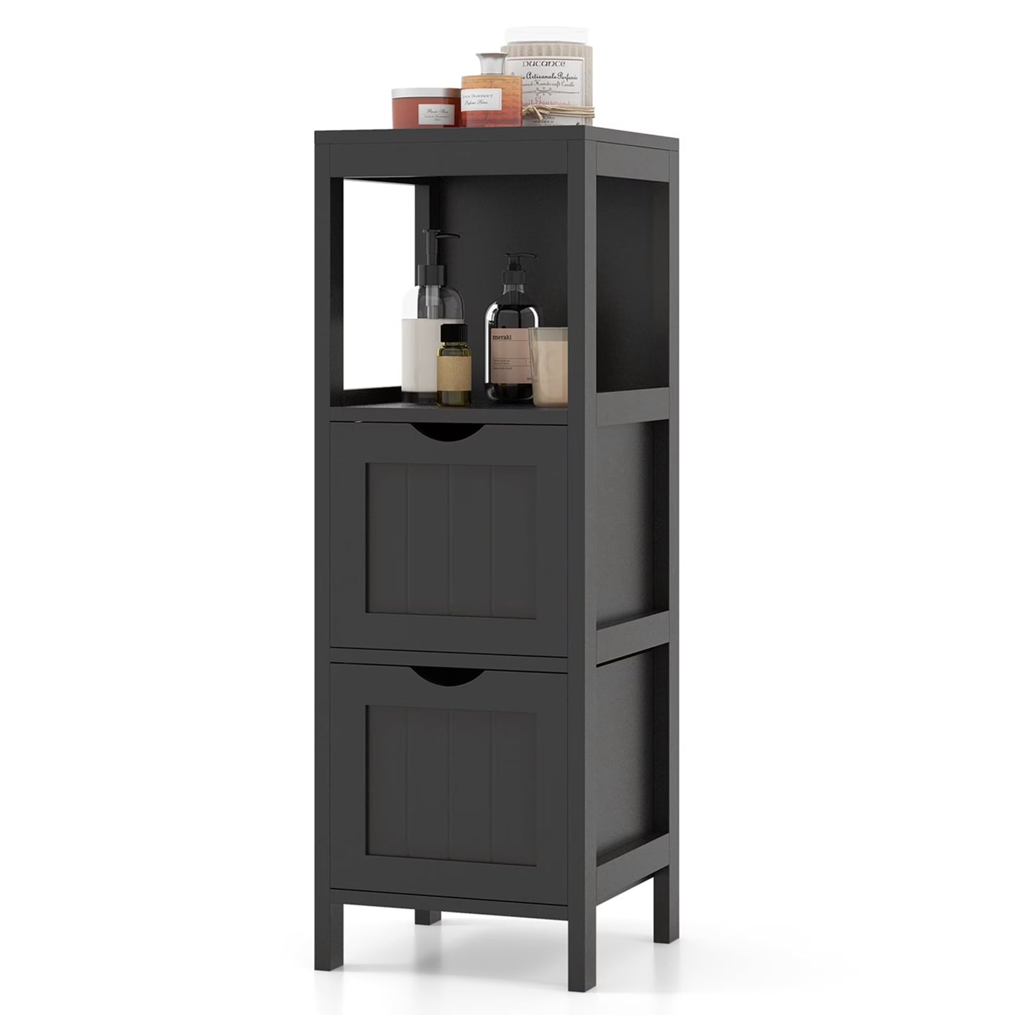 Floor Cabinet Multifunction Bathroom Storage Organizer Rack W/2 Drawers