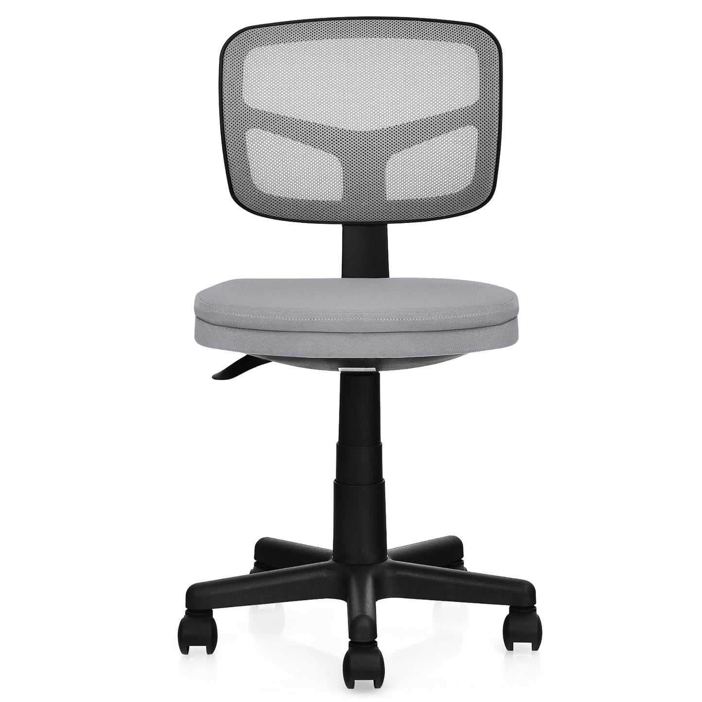 Armless Office Chair Adjustable Swivel Computer Mesh Desk Chair Blue
