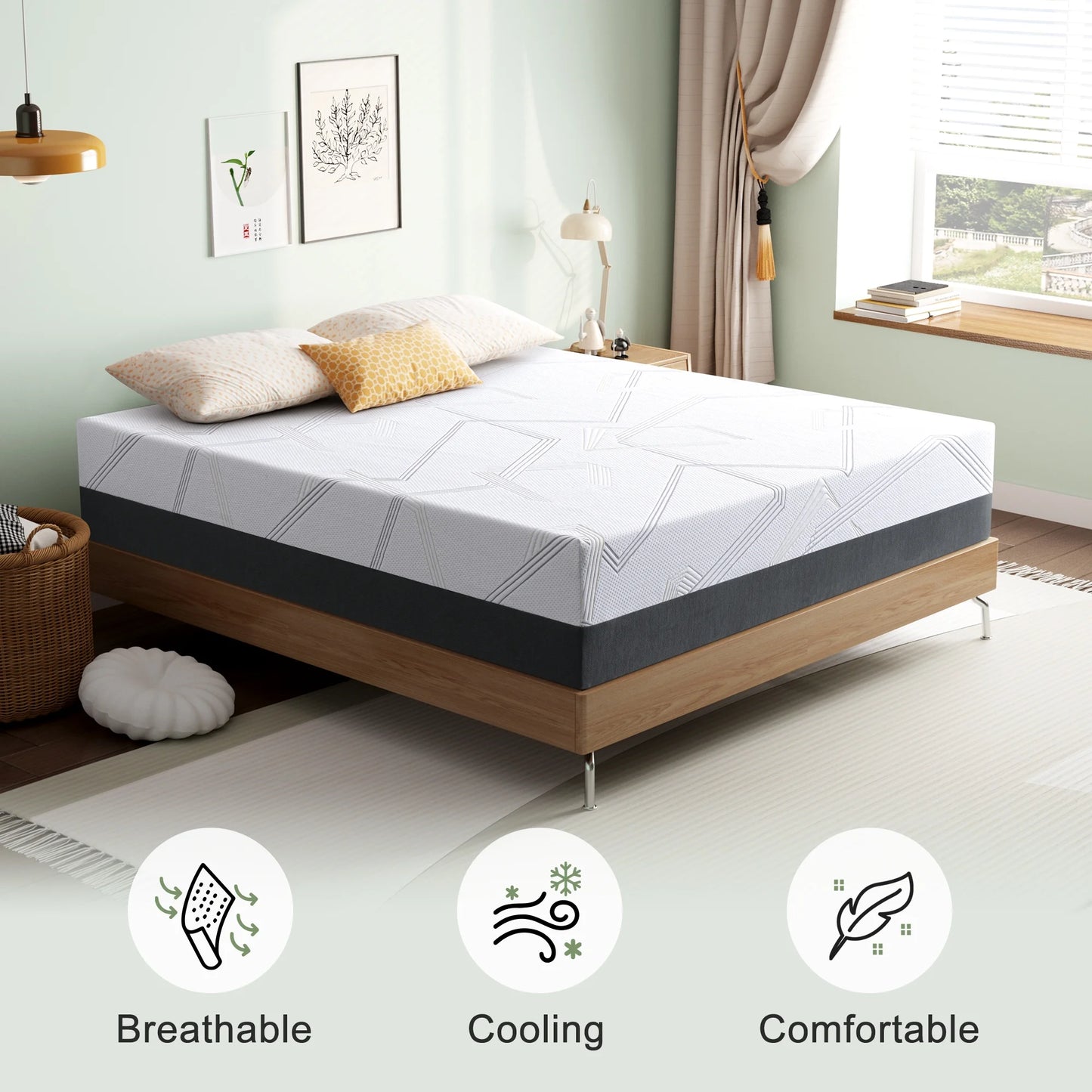 Full Size Mattress, 10" Medium Gel Memory Foam Mattress in a Box for Adult