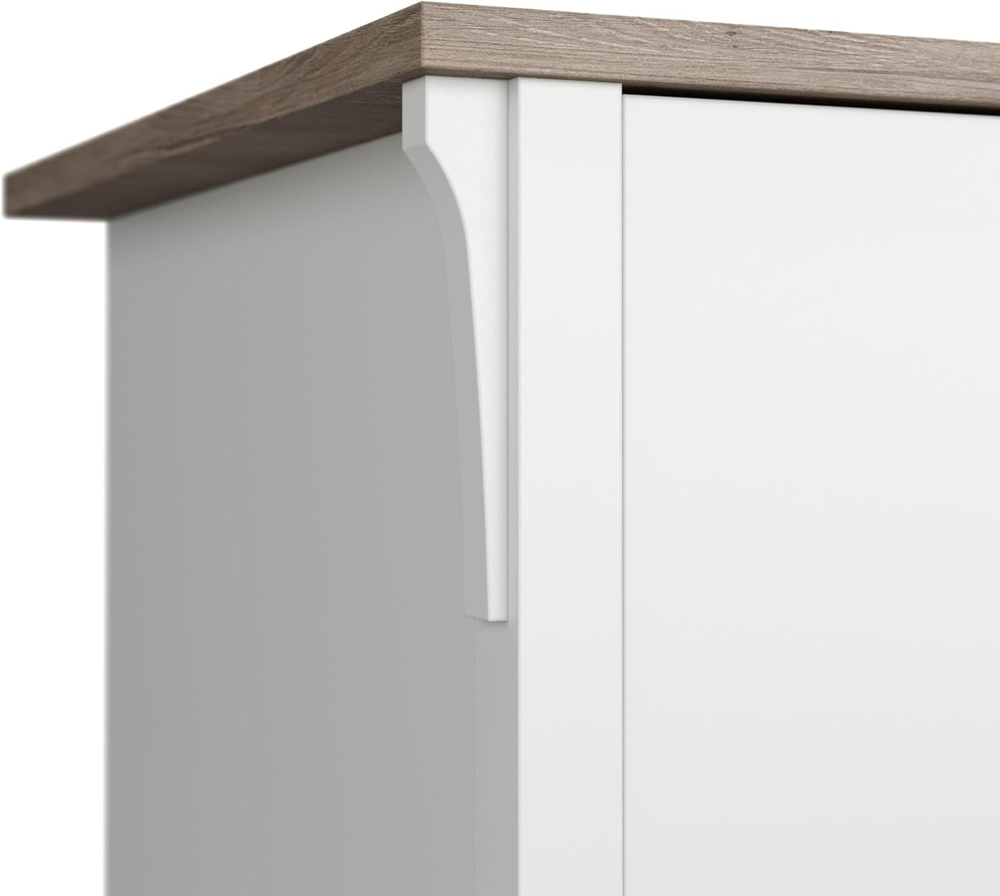 Bush Furniture Salinas 2 Drawer Lateral File Cabinet in Pure White and Shiplap Gray