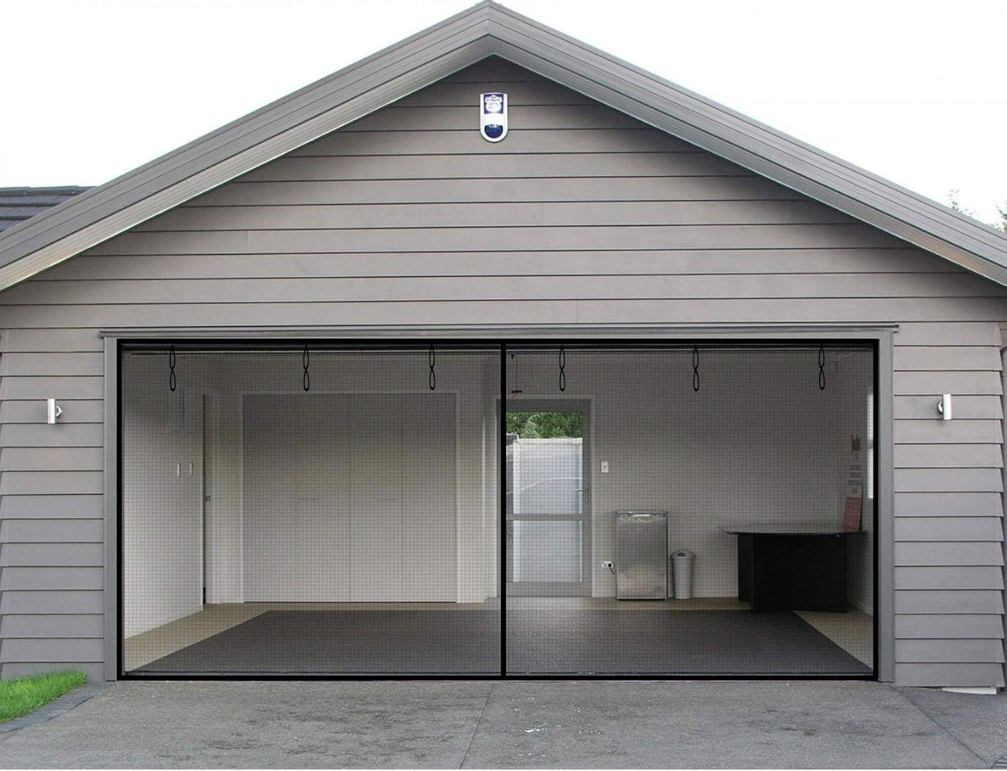 Garage Door Screen, 16X7 Ft Magnetic Closure Heavy Duty Weighted Bottom Garage Screen Doors for 2 Car Garage, Fiberglass Mesh anti Annoying Animal Out