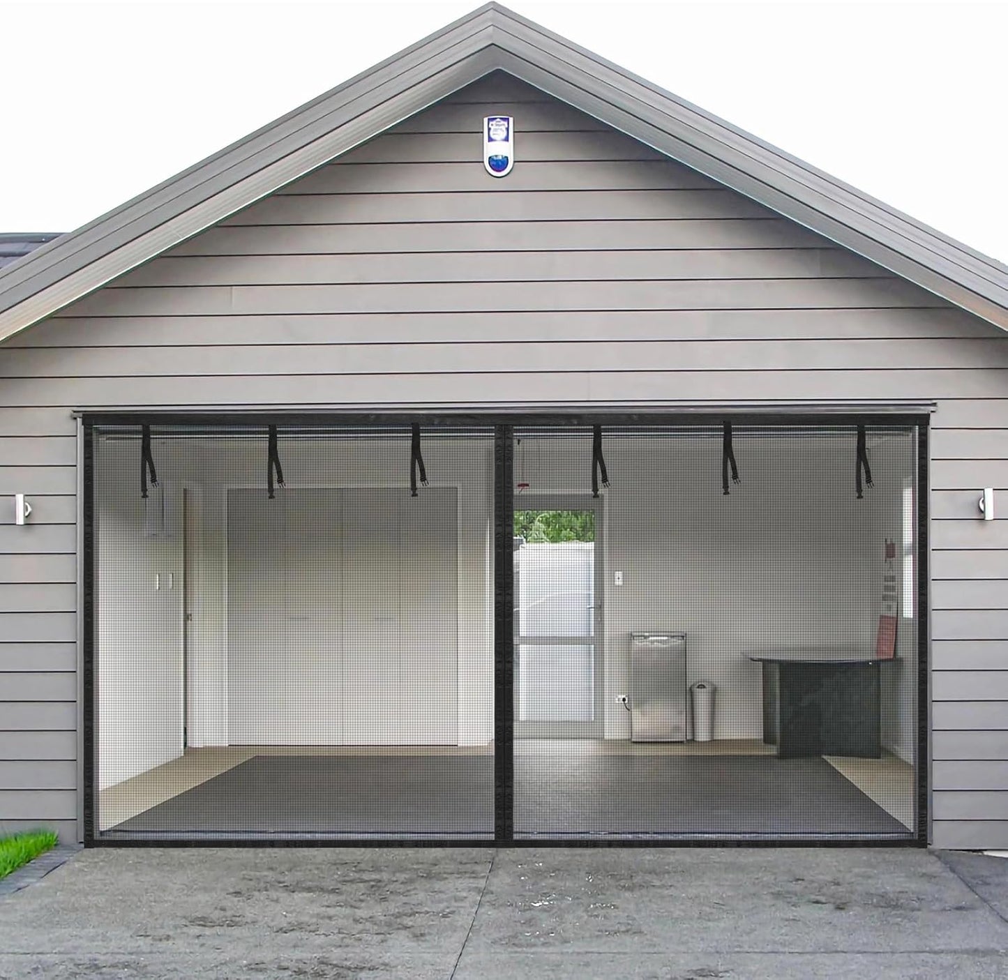 Garage Door Screen, 16X7 Ft Magnetic Closure Heavy Duty Weighted Bottom Garage Screen Doors for 2 Car Garage, Fiberglass Mesh anti Annoying Animal Out