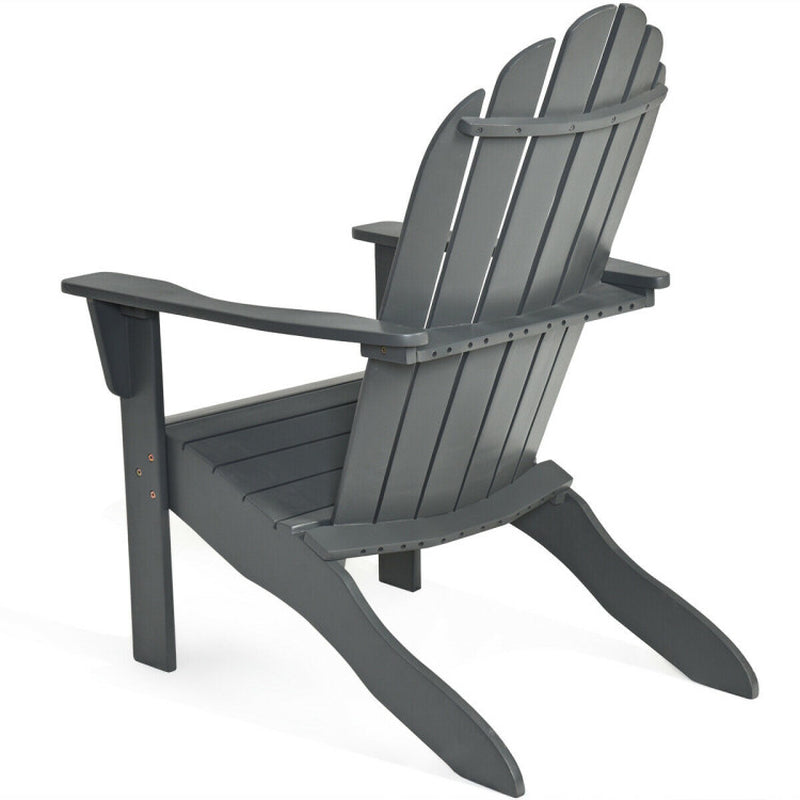 Acacia Wood Outdoor Adirondack Chair with Ergonomic Design