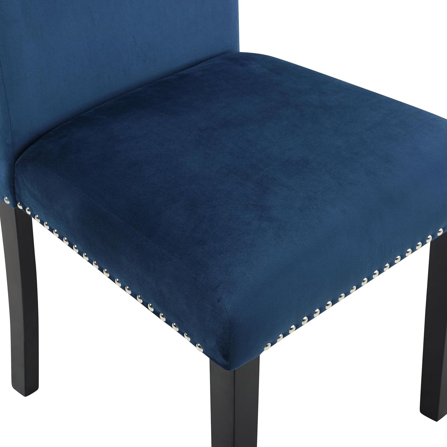 Celeste Blue Velvet Upholstered Dining Chair, Set of 2