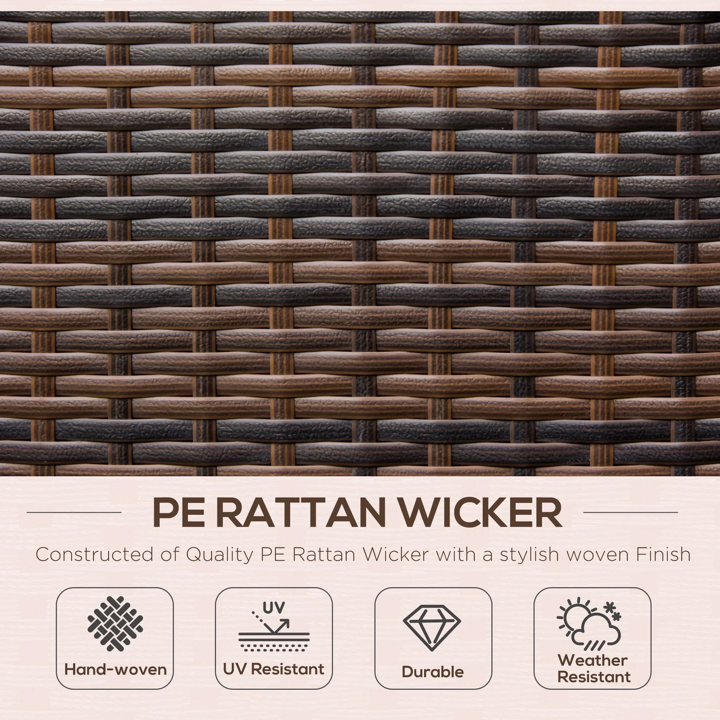 Reclining Rattan 360° Swivel Chair Patio Cushioned Recliner