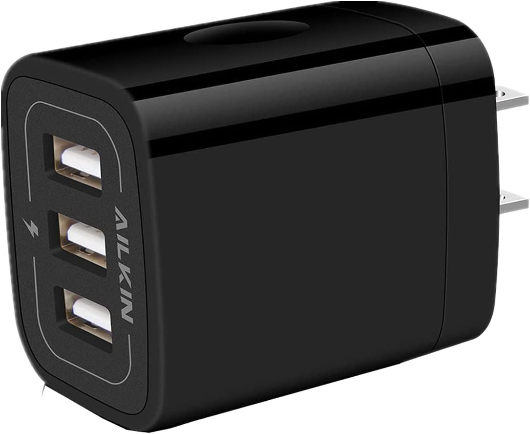 USB Charger Cube, Wall Charger Plug, 3.1A 3-Muti Port USB Adapter Power Plug Charging Station Box Base for Iphone 17 16 15 14 13 12 Pro Max Mini SE 11 Pro Max Samsung Phones Charging Block