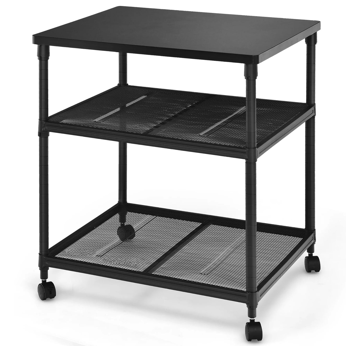 3-Tier Black Rolling Printer Stand 3-Tier Black Rolling Printer Stand, Black