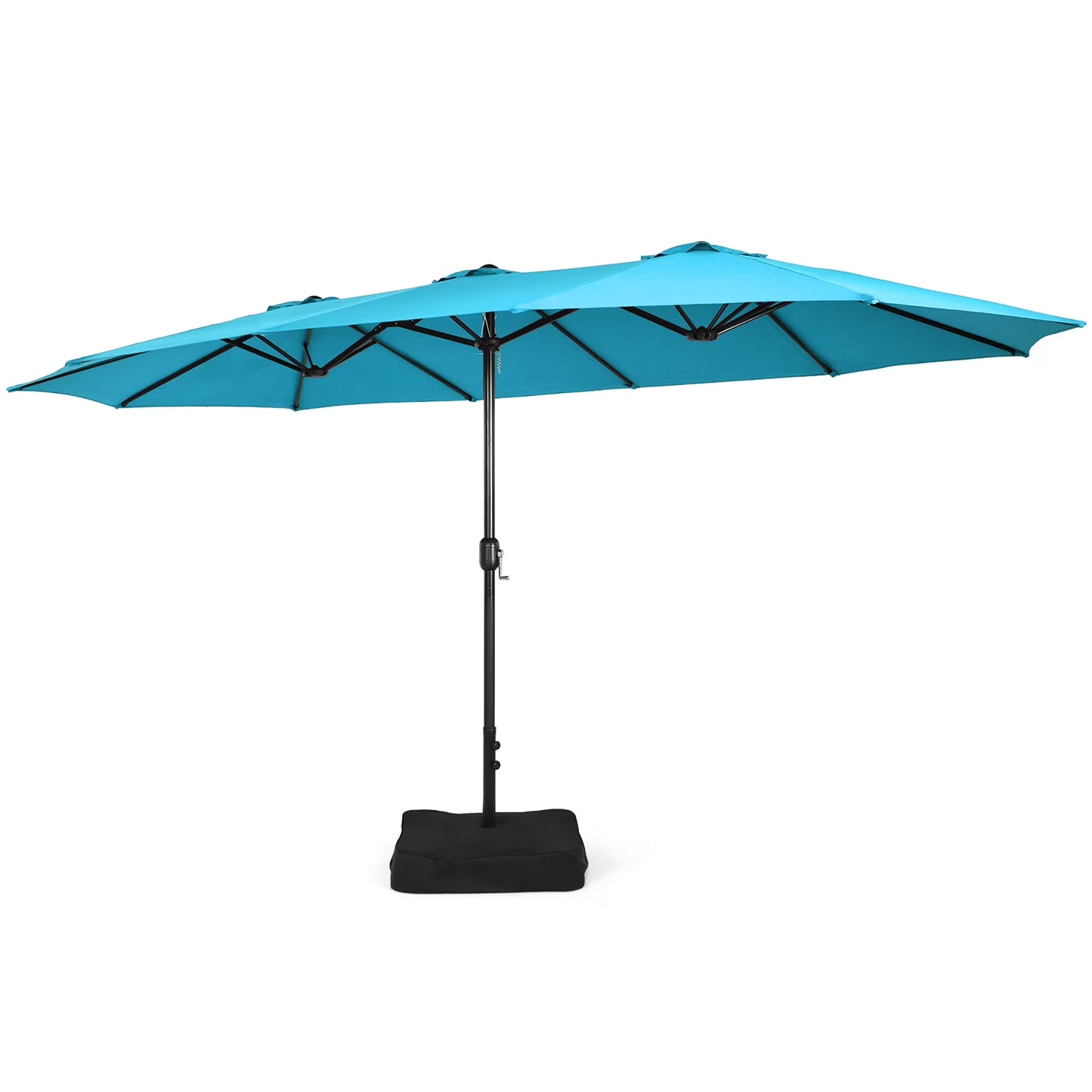96" Coffee Rectangle Market Patio Umbrellas, Water-Resistant