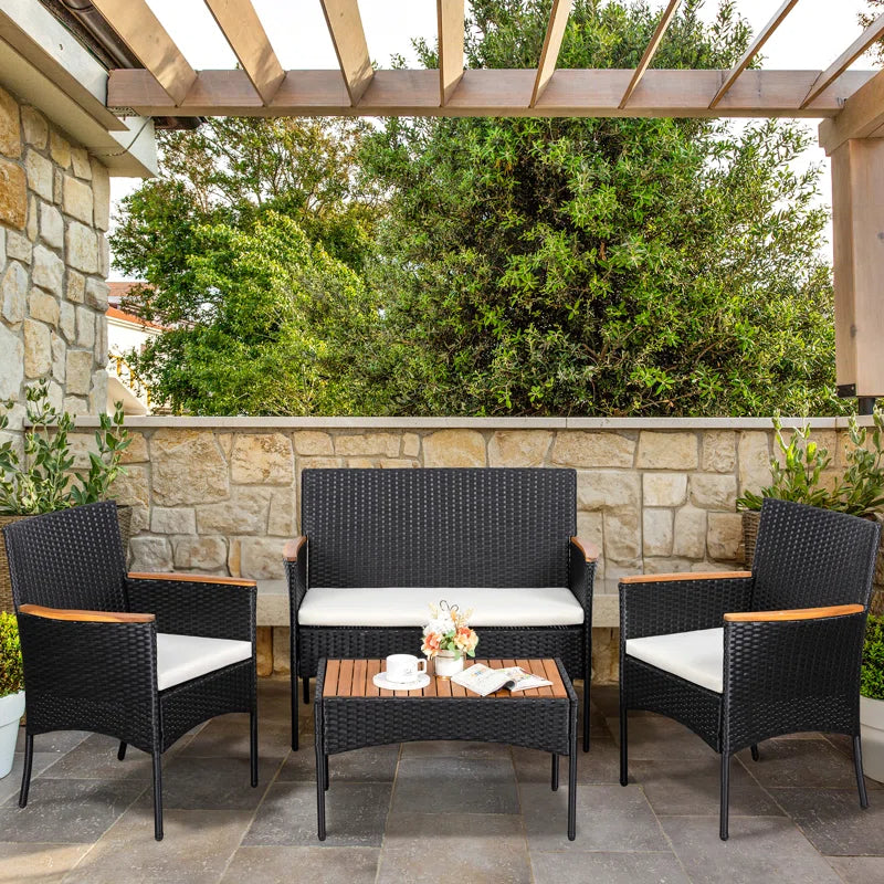 Rassan 4 - Person Outdoor Seating Group with Cushions
