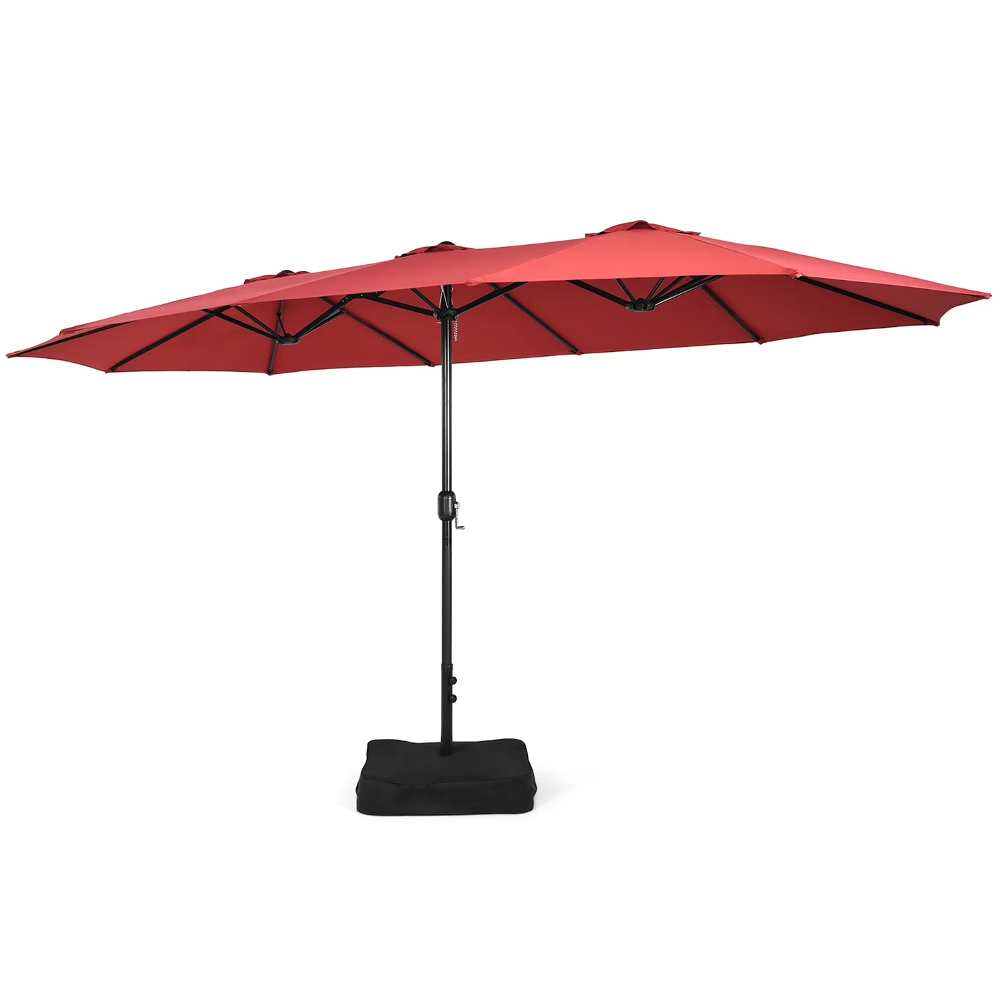 96" Coffee Rectangle Market Patio Umbrellas, Water-Resistant