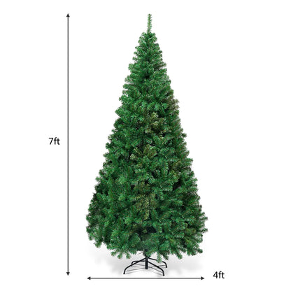 CM19723 7Ft Artificial PVC Christmas Tree W/Stand Holiday Season Indoor & Outdoor, Green