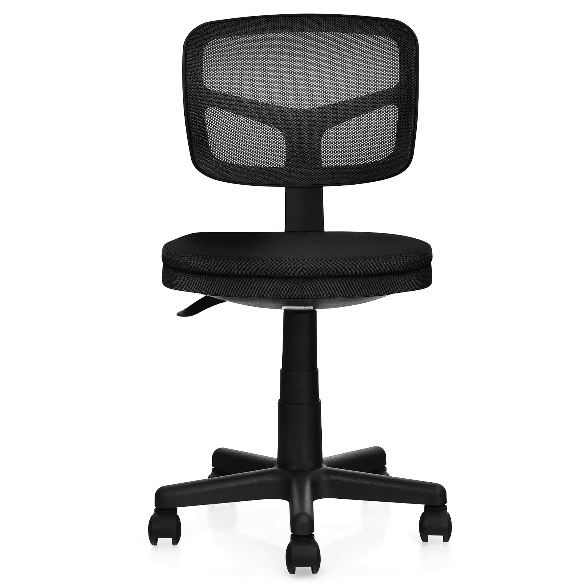 Armless Office Chair Adjustable Swivel Computer Mesh Desk Chair Blue