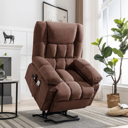 Power Lift Recliner Chair Recliners for Elderly with Heat and Massage Recliner Chair for Living Room with Infinite Position and Side Pocket,Usb Charge Port,Grey