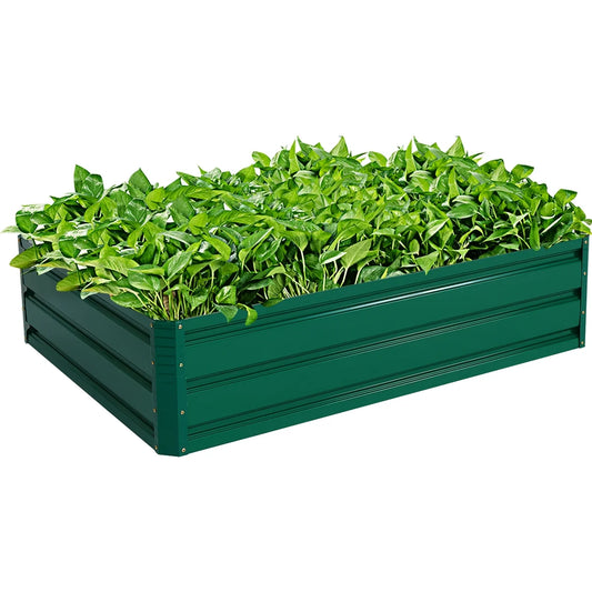 47"X35.5" Patio Raised Garden Bed Vegetable Flower Plant Dark Green New