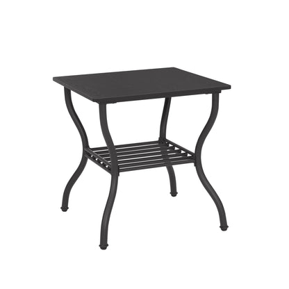 3 Piece Coffee Table Set,With 1 Coffee Table & 2 End Side Table,For Living Room,Metal+Wood