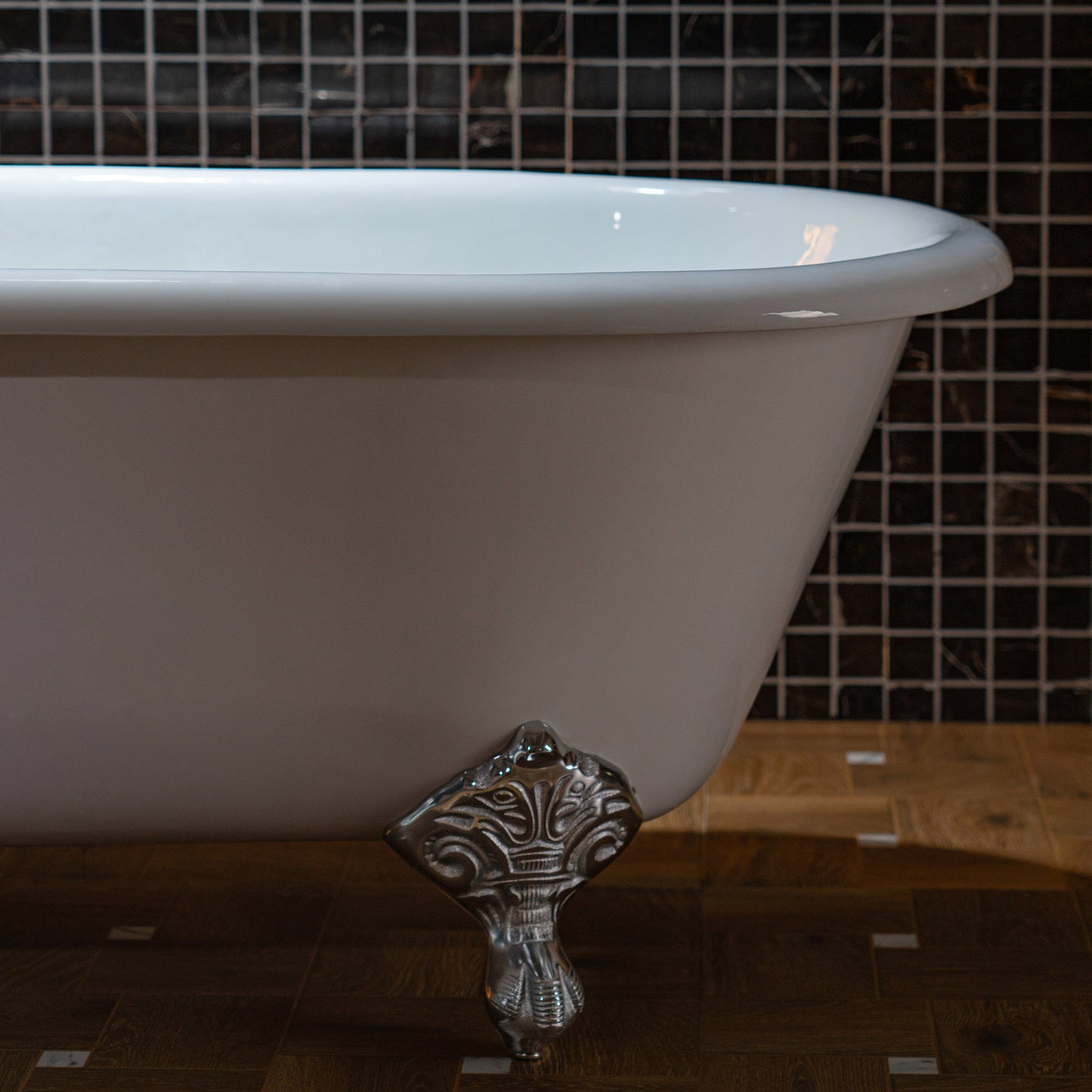 66" Enameled Cast Iron Clawfoot Freestanding Bathtub