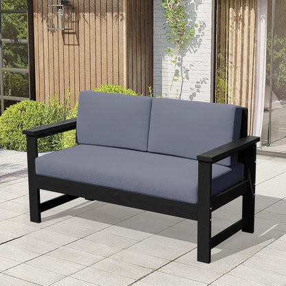 Patio Furniture Sets on Sale, 2 Pieces Patio Chairs W/ Cushions, Gray