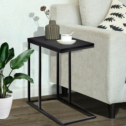 Coffee Tray Sofa Side End Table Ottoman Couch Console Stand TV Lap Snack Black