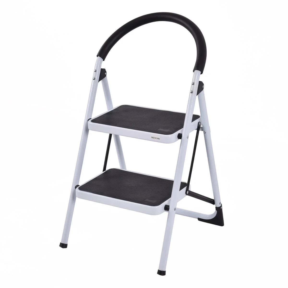 2 Step Ladder Folding Stool Heavy Duty 330Lbs Capacity Industrial Lightweight