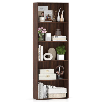 5-Shelf Storage Bookcase Modern Multi-Functional Display Cabinet Furniture White