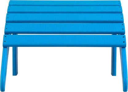 WO Home Furniture Adirondack Chair Outdoor Ottoman Set of 2 PCS Classic Patio Furniture (Pacific Blue)
