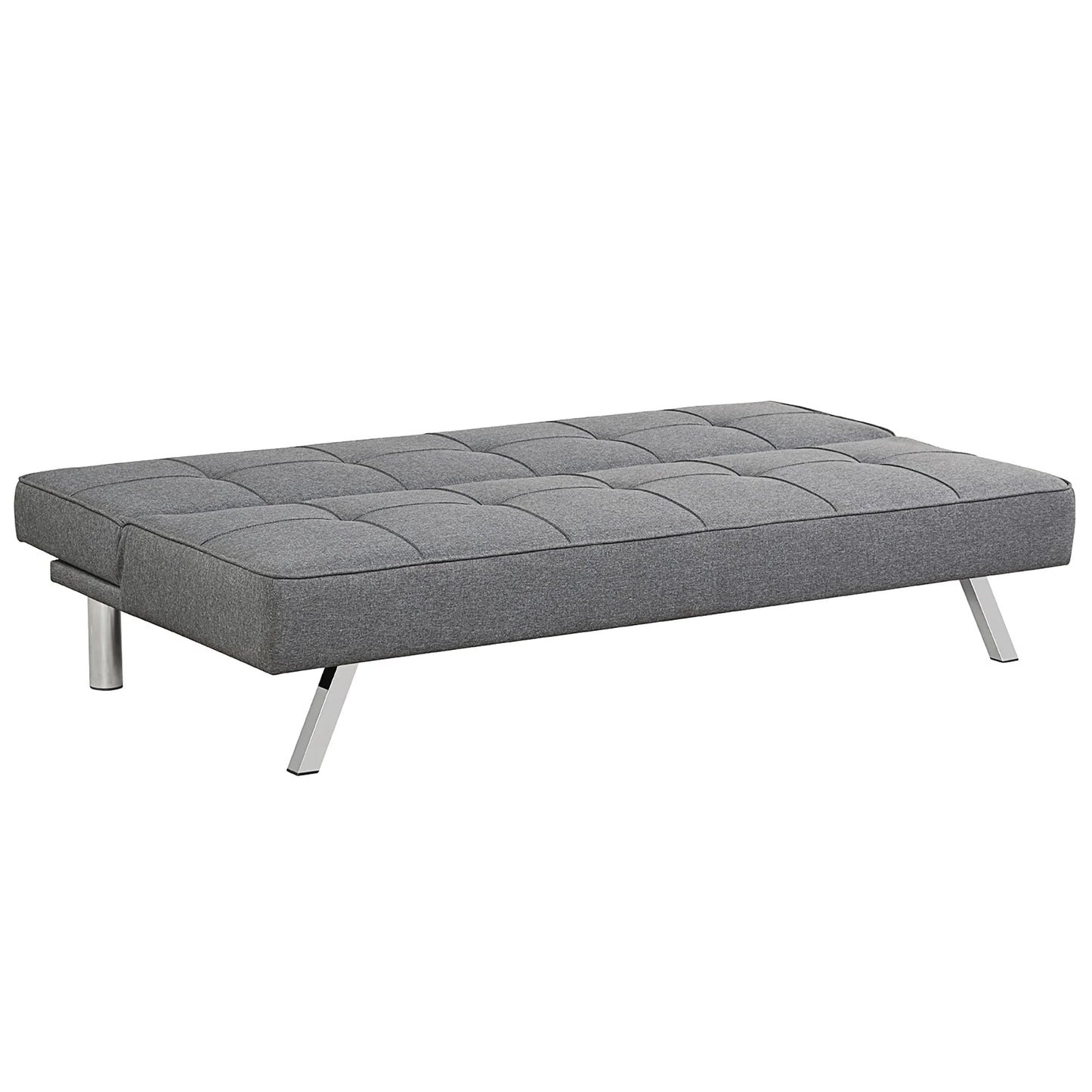 Convertible Futon Sofa Bed Adjustable Sleeper with Stainless Steel Legs