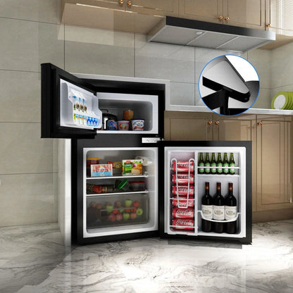Refrigerator Small Freezer Cooler Fridge Compact 3.2 Cu Ft. Unit, Black