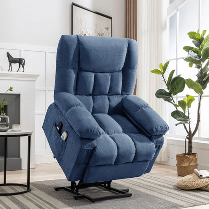 Power Lift Recliner Chair Recliners for Elderly with Heat and Massage Recliner Chair for Living Room with Infinite Position and Side Pocket,Usb Charge Port,Grey