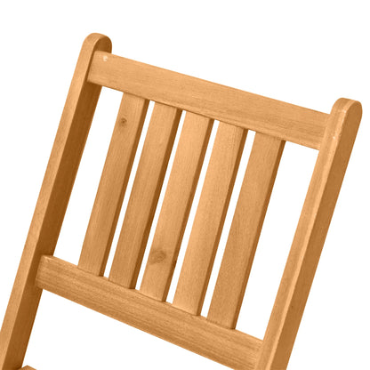 Patio Bistro Set, Wood Folding Table & Chairs, Acacia, Teak
