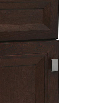Sedgewood 18.5 In. W X 16.25 In. D X 32.625 In. H Single Sink Bath Vanity in Dark Cognac with Arctic Solid Surface Top