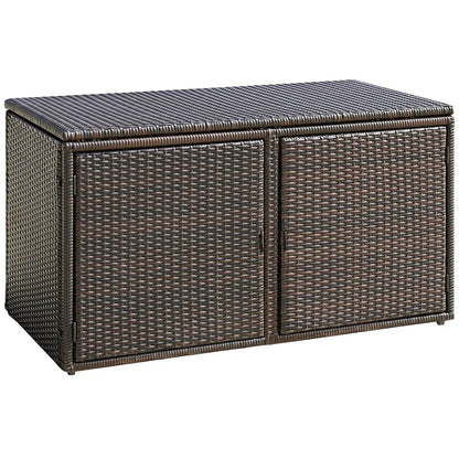 45'' W 88 Gallons Water Resistant Cabinet Deck Box in Brown