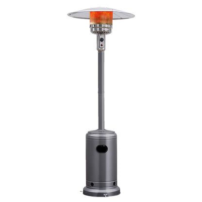 50000 BTU Propane Patio Heater Standing Steel with Wheels Grey