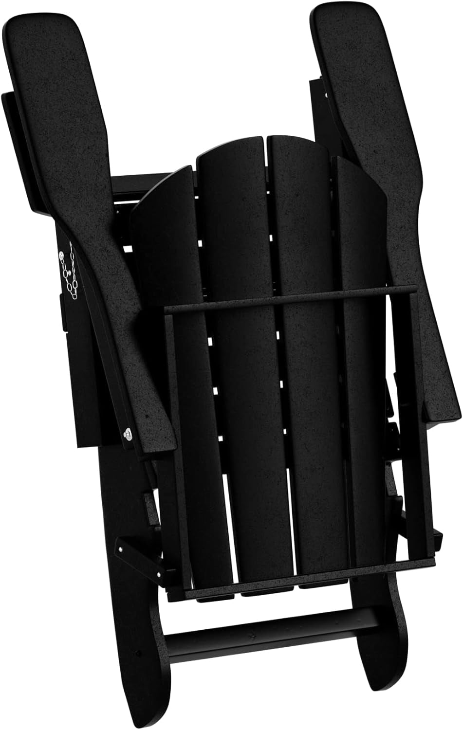 WO Home Furniture Adirondack Chair Outdoor Ottoman Set of 2 PCS Classic Patio Furniture (Black)