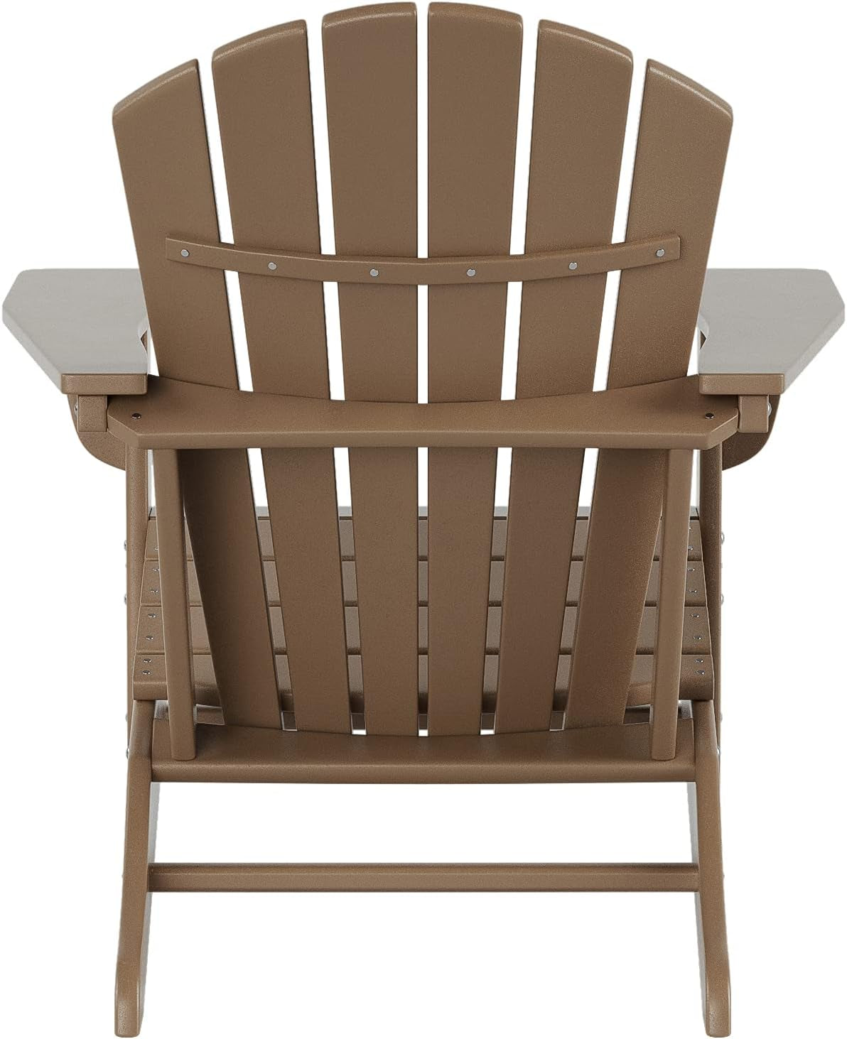 WO Home Furniture Set of 2Pcs HDPE Adirondack Chairs, Traditional Loungers, Retro Poly Seat, All Weather Resistant for Patio, Outdoor, Balcony, Backyard, Lawn, Patio, Pool, Deck, Weathered Wood