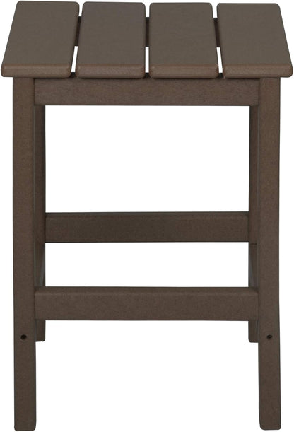 WO Home Furniture Adirondack Chair Table Set of 2 PCS Outdoor Folding Chair W Side Table Weather/Uv Resistant for Lawn, Garden, Bon Fire, Balcony (Dark Brown)