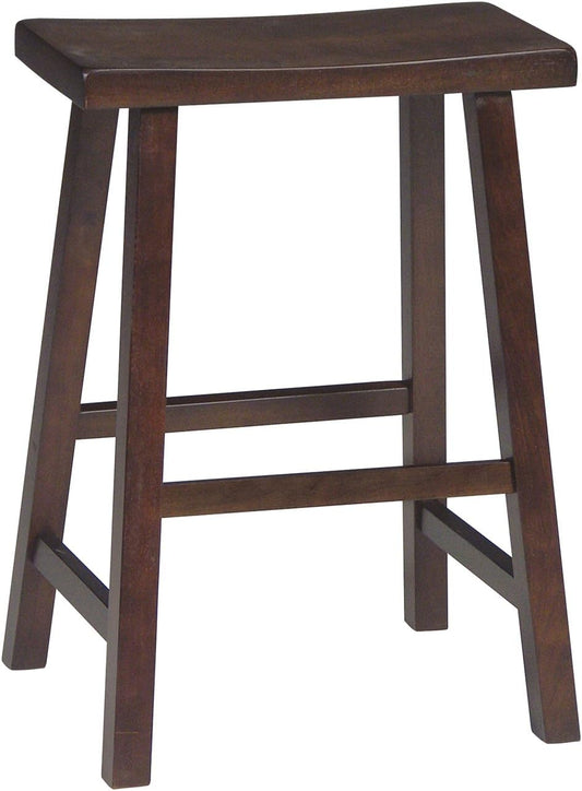 International Concepts Saddle Seat Barstool Walnut 24"