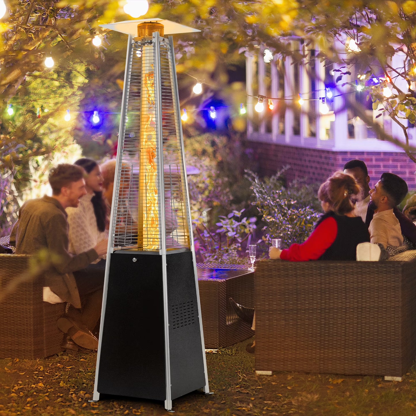 Propane Patio Heater, 48000 BTU Outdoor Patio Heater, Bronze