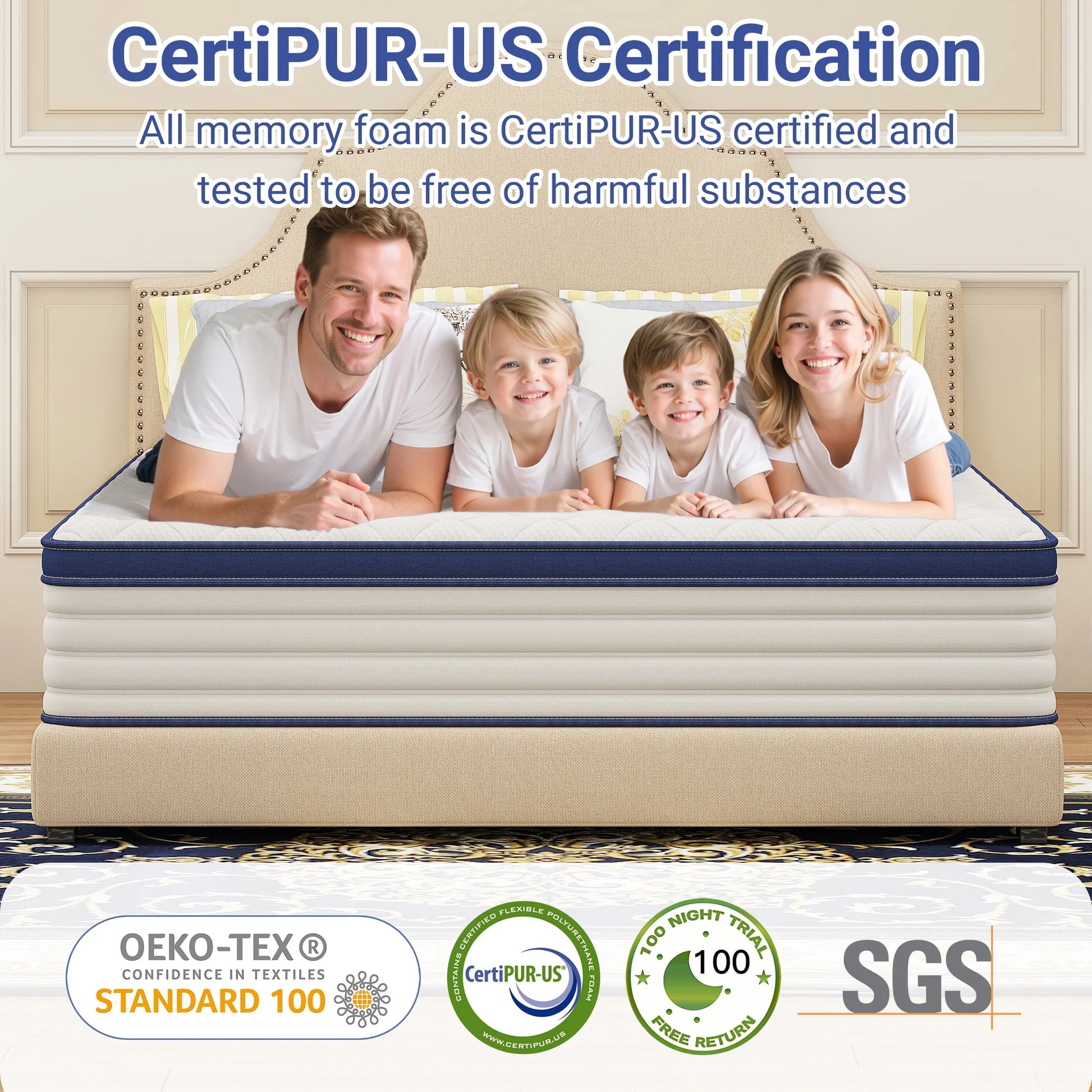 Full Mattress,  12 Inch Gel Memory Foam Mattress in a Box, Cool Hybrid Individual Pocket Springs Full Size Mattress with Breathable Knitted Fabric and Edge Support, Medium Firm, Blue