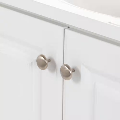 37 In. Single Sink White Bath Vanity with Cultured Marble Top (Assembled)