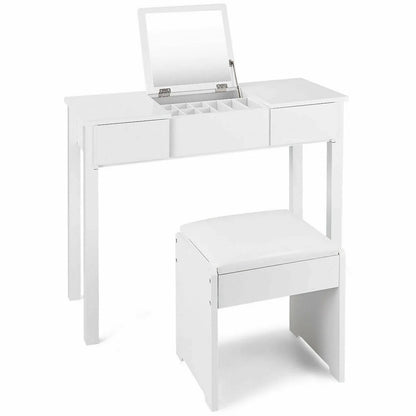 White Vanity Dressing Table Furniture Stool Storage Box