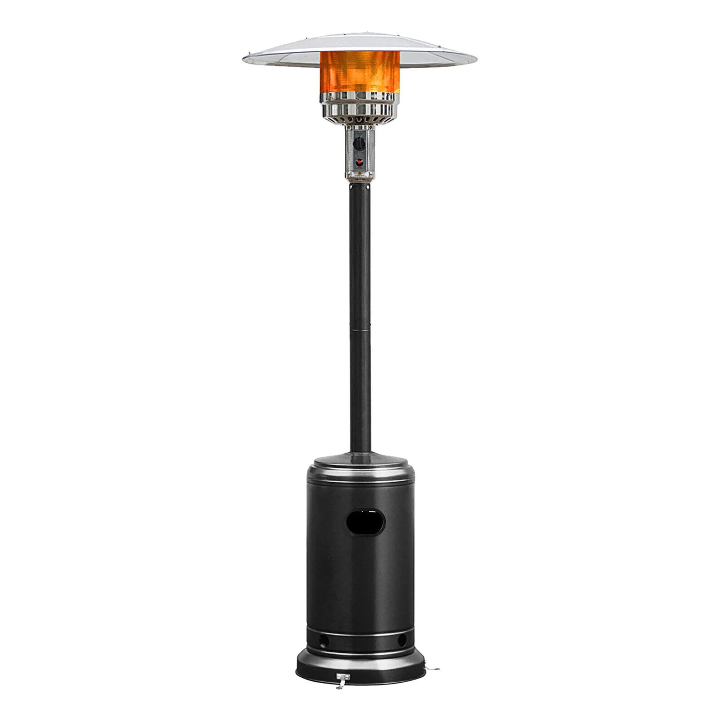 50000 BTU Propane Patio Heater Standing Steel with Wheels Grey