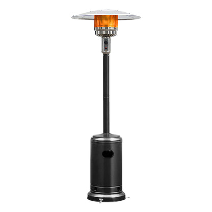 50000 BTU Propane Patio Heater Standing Steel with Wheels Grey