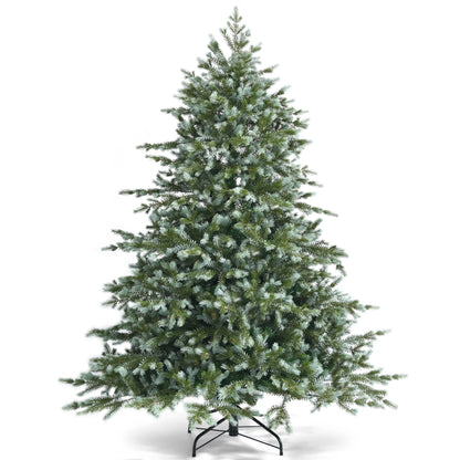 6Ft Artificial Christmas Spruce Hinged Tree W/ 892 Mixed PE & PVC Tips