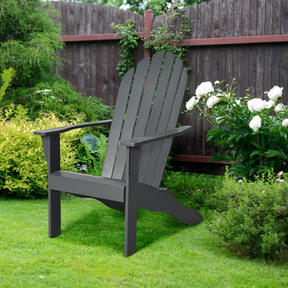 Acacia Wood Outdoor Adirondack Chair with Ergonomic Design