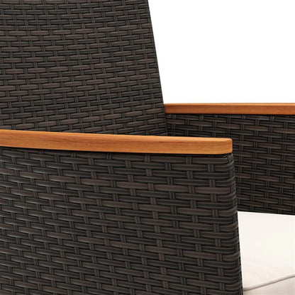 Patio Furniture Sets,Outdoor & Patio Furniture Sets,4 Piece Patio Wicker Sofa Set 2 Rattan Chairs and Loveseat with Table-Brown