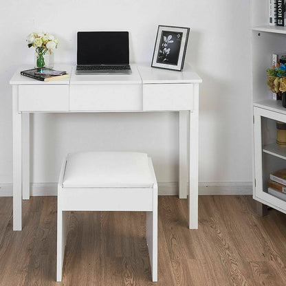 White Vanity Dressing Table Furniture Stool Storage Box