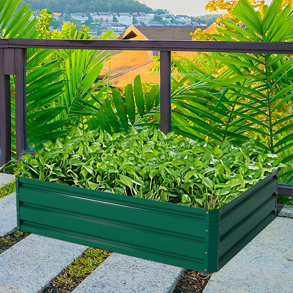 47"X35.5" Patio Raised Garden Bed Vegetable Flower Plant Dark Green New