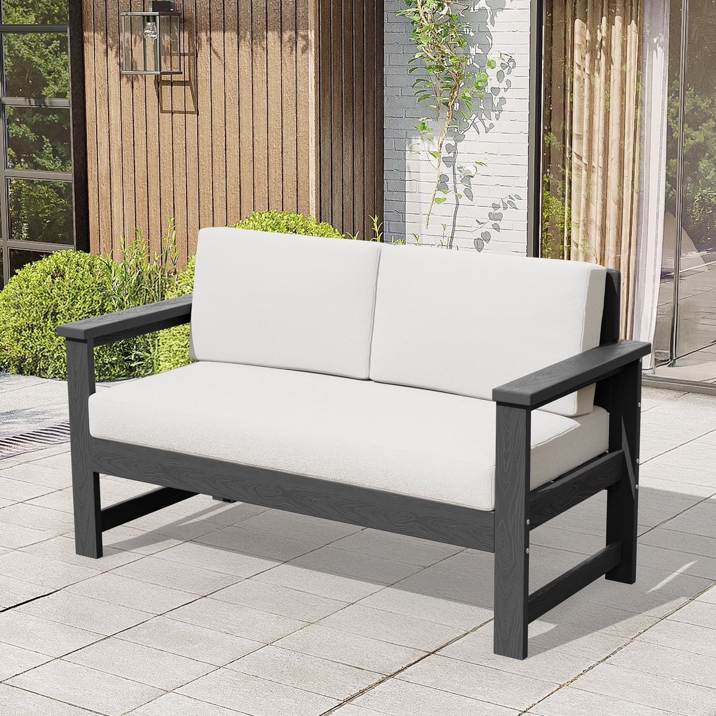 Patio Furniture Sets on Sale, 2 Pieces Patio Chairs W/ Cushions, Gray